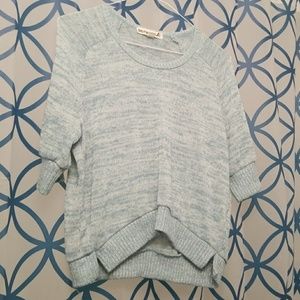 Blue green knit sweater